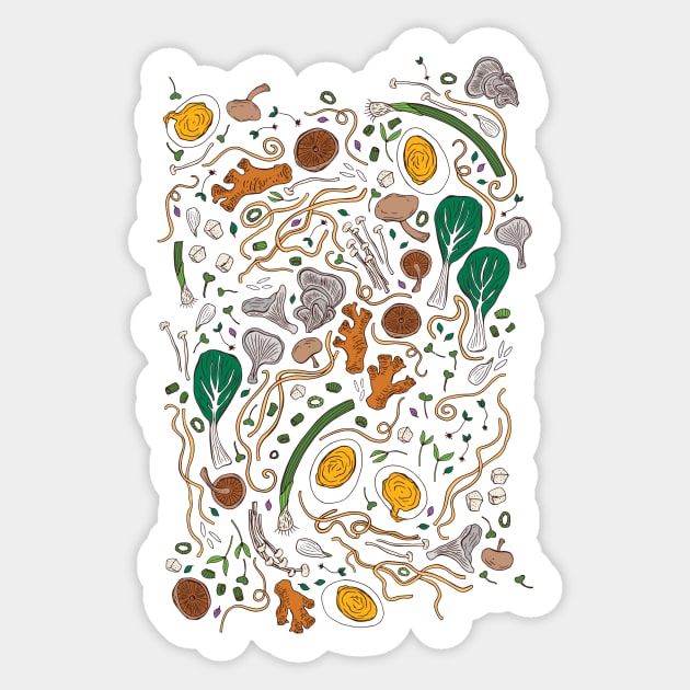 Ramen Night Sticker by Jacqueline Hurd